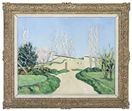 John Wyeth, White Poplars at Episkopi, Oil on canvas