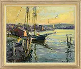Robert Gruppe, Reed’s Wharf, Oil on canvas