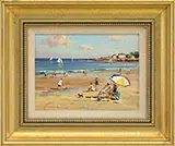 Wayne Morrell, Front Beach, Rockport, Oil on Masonite