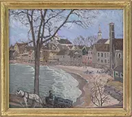 Morris Hall Pancoast, An Artists’ Town” (Rockport), Oil on canvas