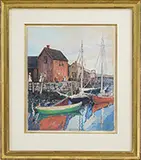 Jane Peterson, Motif #1, Rockport, Gouache on paper
