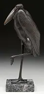 Paul Manship, Adjutant Stork, Bronze on stone base