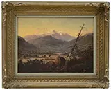 Thomas Corwin Lindsay, A View of Mount Washington in Morning Light, Oil on canvas
