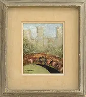 Central Park, New York by Ernest Lawson, Oil on board, sold Aug 2015