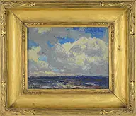 Study of Clouds by Edward Henry Potthast, Oil on board, sold Aug 2015