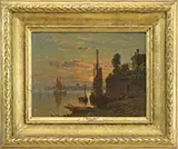 John Joseph Enneking, Adriatic Sunset, Oil on canvas board
