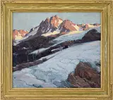 Glacier,” Sierra Mountains by Edgar Alwin Payne, Oil on canvas, sold Aug 2015