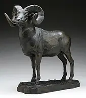 Carl Rungius, Big Horn Sheep, Bronze
