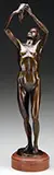 Jud Hartmann, Matoaka (Aka Pockahontas), Bronze on round wood base