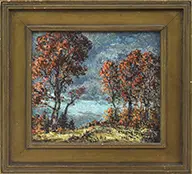 Rupert Lovejoy, California Fall Landscape, Oil on Masonite