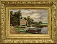 Thomas Baker, Mill on the Avon, Oil on canvas