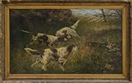 M Krause, Setters on the Scent, Oil on canvas