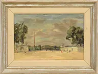 André Hambourg, Place De La Concorde, Oil on canvas
