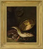 Dominique Rozier, Nature Morte Aux Poissons, Oil on canvas