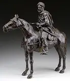 Unsigned, Arab Rider on Horse, Bronze