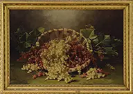 Edward C. Leavitt, Still Life with Basket of Currants, Oil on canvas