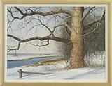 Joseph Reboli, Winter Oak, Oil on canvas
