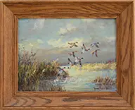 Frank Vining Smith, Mallards Rising, Oil on masonite