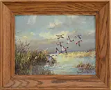 Frank Vining Smith, Mallards Rising, Oil on masonite