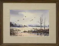 Barbara H. Herrick, The Flight North, Watercolor on paper