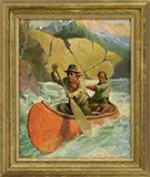 Philip Russell Goodwin, Scouts Negotiating the Rapids, Oil on canvas