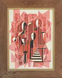 Benjamin Britt, Jazz, Oil on Masonite