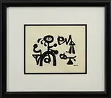Joan Miró, Black Abstract Figures, Serigraph on paper