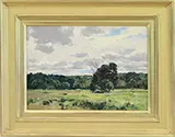 Bernard Corey, Spring Landscape, Oil on board