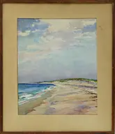 Constantin A. Pestzoff, Nantucket-Surf Side, Watercolor on paper mounted to board