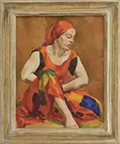 Henry Strater, Russian Dancer, Oil on canvas