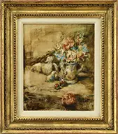 Conger Metcalf, Summer Bouquet, Oil and graphite on clay coated paper