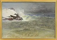 John W Mansfield, View of Egg Rock Nahant, Oil on canvas