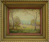George Loftus Noyes, Landscape with House and Figure