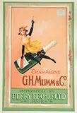 Unsigned, Original Illustration for Mumm Champagne Poster, Oil on unstretched canvas