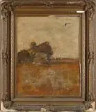 John Francis Murphy, Landscape, Oil on canvas landscape scene shows fields and trees