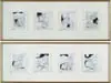 Harrison Cady, Eight Drawings from Thorton Burgess Nature Series, The eight pen and ink drawings are housed in two frames, four in each. 1) Has number 12.394 thru 12.397