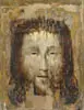 Unsigned, Christ, Oil on wood panel shows Christ’s head with crown of thorns