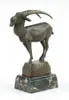 H. Heichlinger, Gazelle, Bronze figure of a standing gazelle with head held high and large curving back antlers