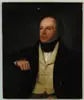 Unsigned, Portrait of a Gentleman, Oil on canvas half portrait of a gentleman with a black coat, ivory vest, white shirt and black scarf