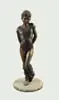 George Lundeen, Chelsea, Life size bronze sculpture of young girl dressed in leotard. Mounted on a rock style base