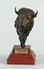 Sharles, Portrait of a Great American Bison, Small bronze of bison head