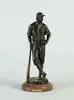 Mark Lundeen, Mighty Casey, Bronze sculpture shows Casey in a baseball uniform with hat and resting on his baseball bat