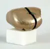 Clarke Jensen, Cracked Rock, Bronze sculpture of a cracked boulder