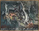 Waldo Peirce, Haunted Homes Surrey, Oil on canvas