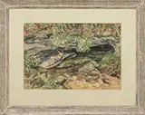 Waldo Peirce, Siesta Near the Brook, Watercolor on paper