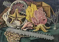 Alzira Boehm Peirce, Relics from the Sea, Oil on canvas