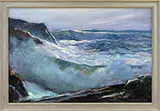 Emile Albert Gruppe, Shoreline Waves, Oil on canvas