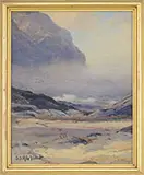 Samuel Triscott, Foggy Day Maine Coast, Watercolor