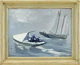 Frederick J. Ilsley, Lifting Fog, Monhegan Island, Oil on canvas