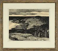 Stow Wengenroth, Monhegan, Maine, Ink on paper